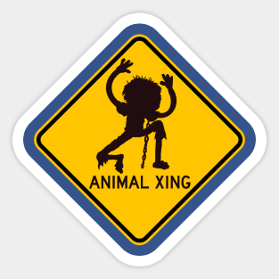 Drummer Crossing Sticker